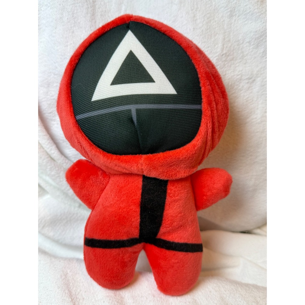 Squidâ Game Soldier Plush Toy Triangle Mask Red Black Character Doll
